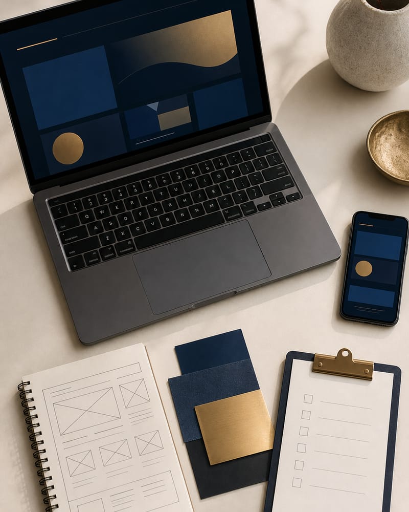Website plan, interface direction and accessibility review prepared by MS Digital